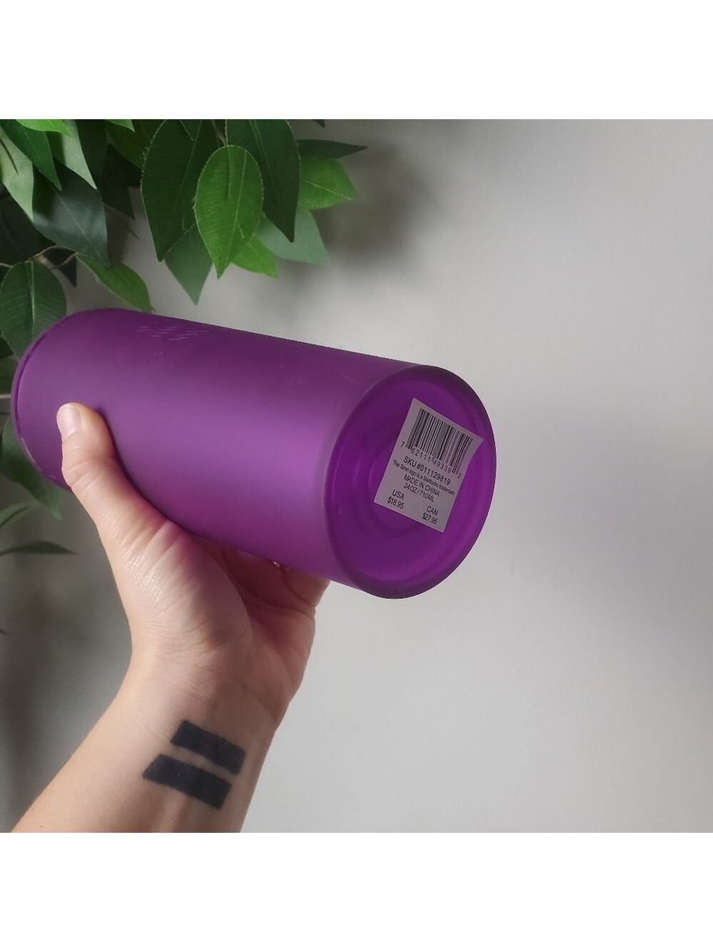 Starbucks Venti 24 oz Purple Matte Soft Touch Tumbler NEW - Picture 5 of 7